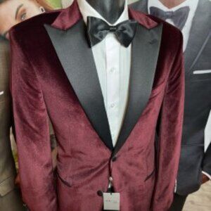 IKE BEHAR Velvet Peak-Lapel Tuxedo Jacket